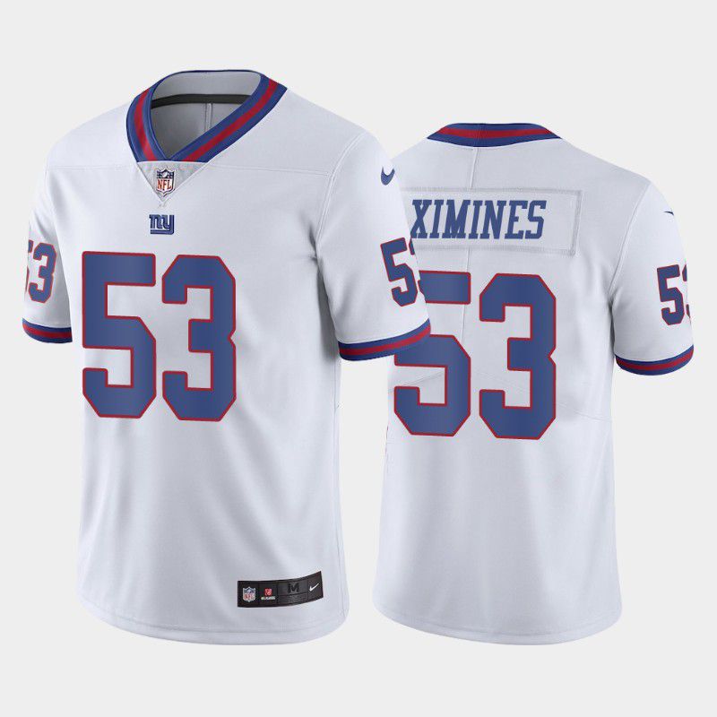 Men New York Giants #53 Oshane Ximines Nike White Color Rush Limited NFL Jersey